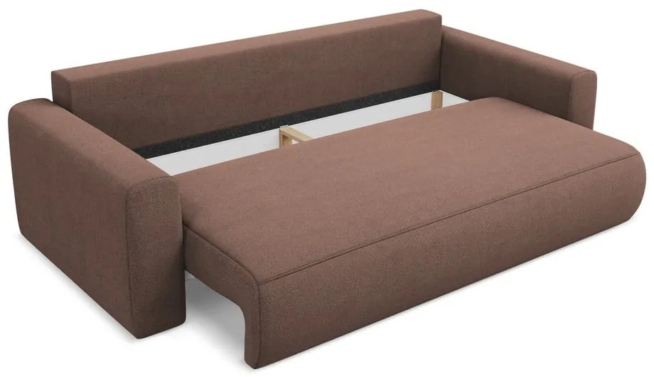 Ružová rozkladacia/s úložným priestorom pohovka 238 cm Kapua – Makamii