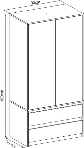 Detská šatníková skriňa B9 - DINO
