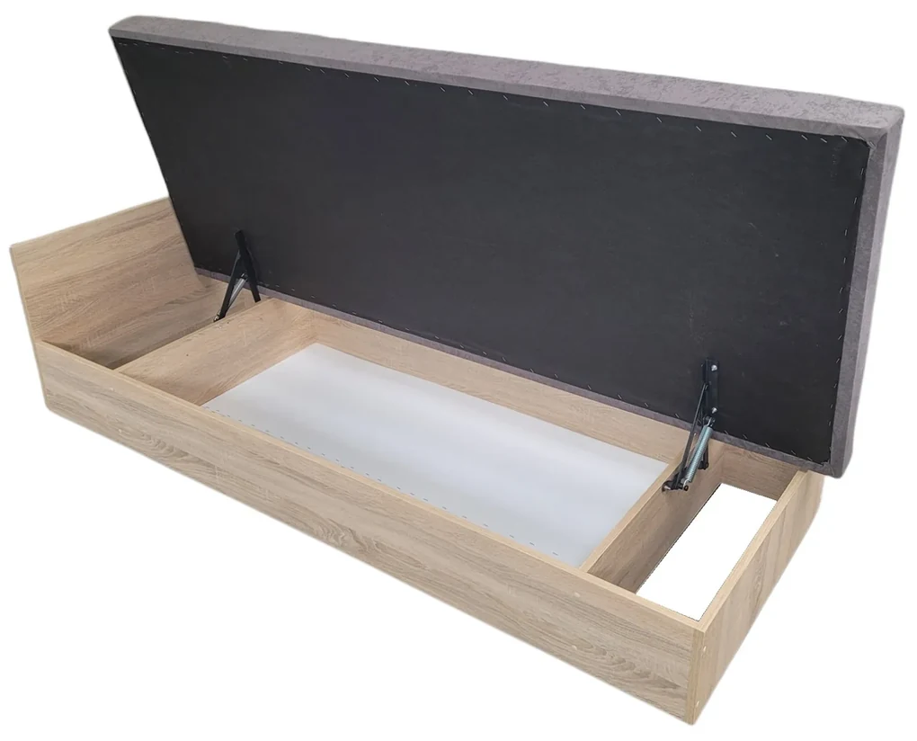 Váľanda Silver D90 - 90x200 cm Ružová Pánty vľavo Dub lancelot