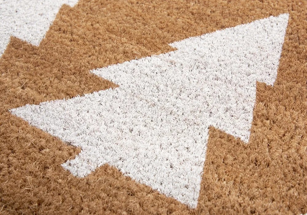 Rohožka 3 stromy biela 105670 – na von aj na doma, 45x75, hnedá, chodba / predsieň, Hanse Home