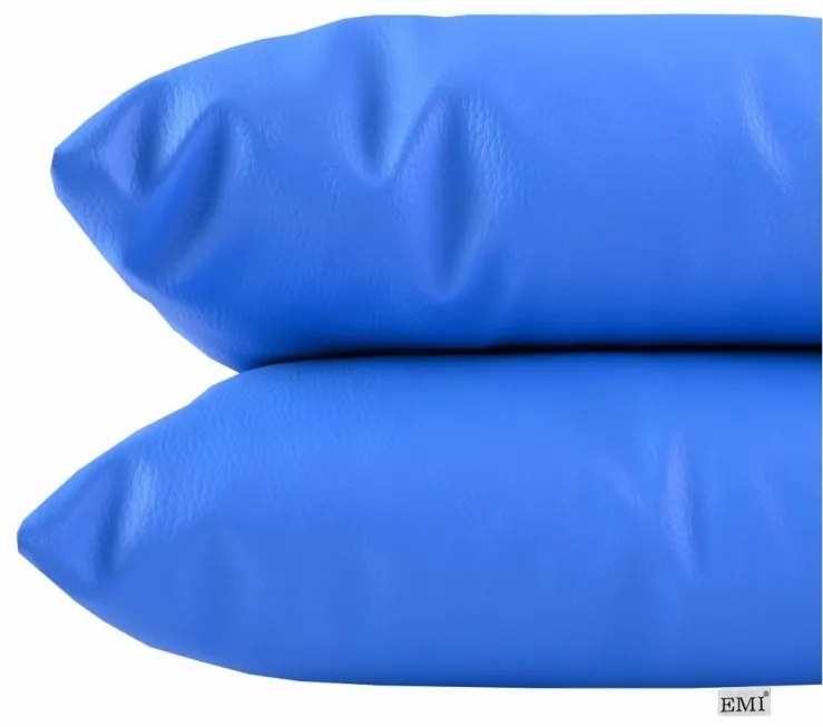 Vankúš modrý ekokoža EMI, Vankúš 45x45 cm