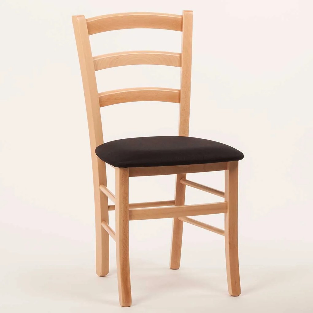 Stima stolička PAYSANE s čalúneným sedákom Vyberte odtieň ->: Dub, Vyberte látku ->: LUX Terracotta 10