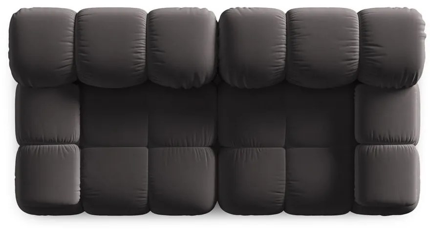Tmavosivá zamatová pohovka 188 cm Bellis – Micadoni Home
