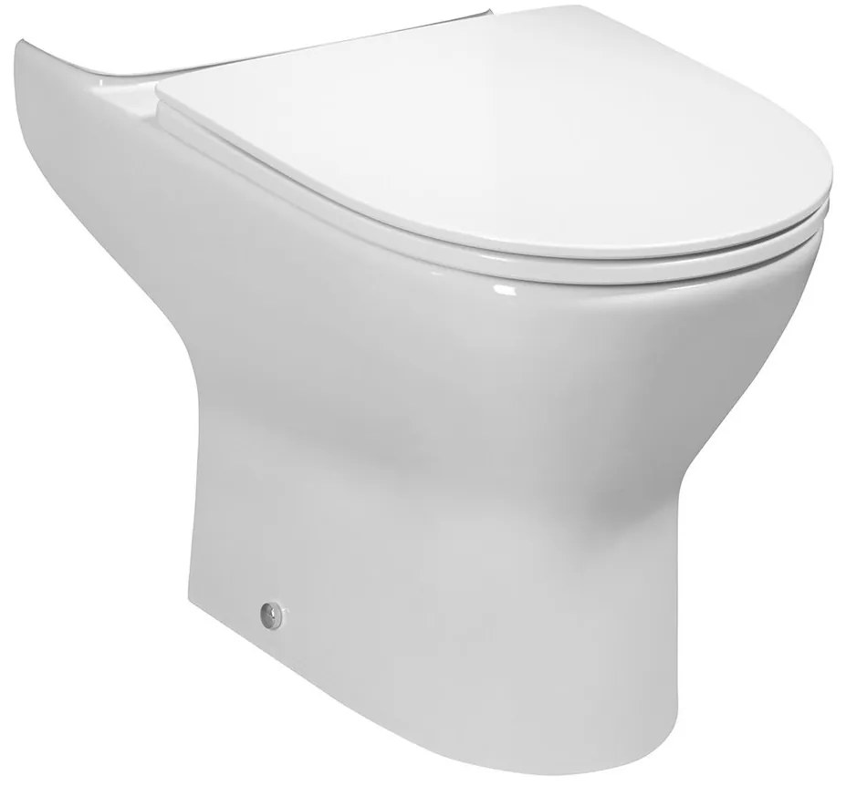 Bruckner Bruckner, DARIO RIMLESS WC misa pre kombi, spodný/zadný odpad, biela, 201.401.4