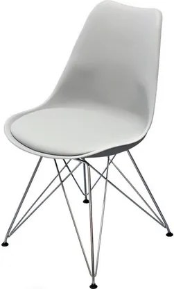OVN stolička IDN BN 00250  bledo sivá /chróm