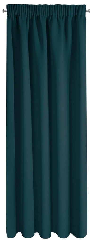 ZATEMŇOVACÍ ZÁVES NA PÁSKE BLACKOUT 135X270 CM TMAVÁ TYRKYSOVÁ