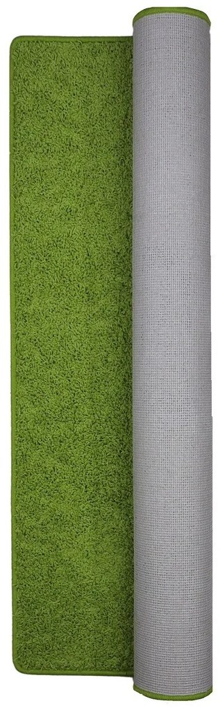 Vopi koberce Behúň na mieru Color Shaggy zelený - šíre 40 cm s obšitím