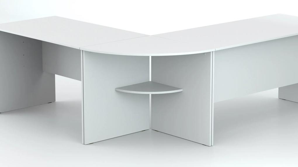 DREVONA Rohový stôl biely OFFICE 66