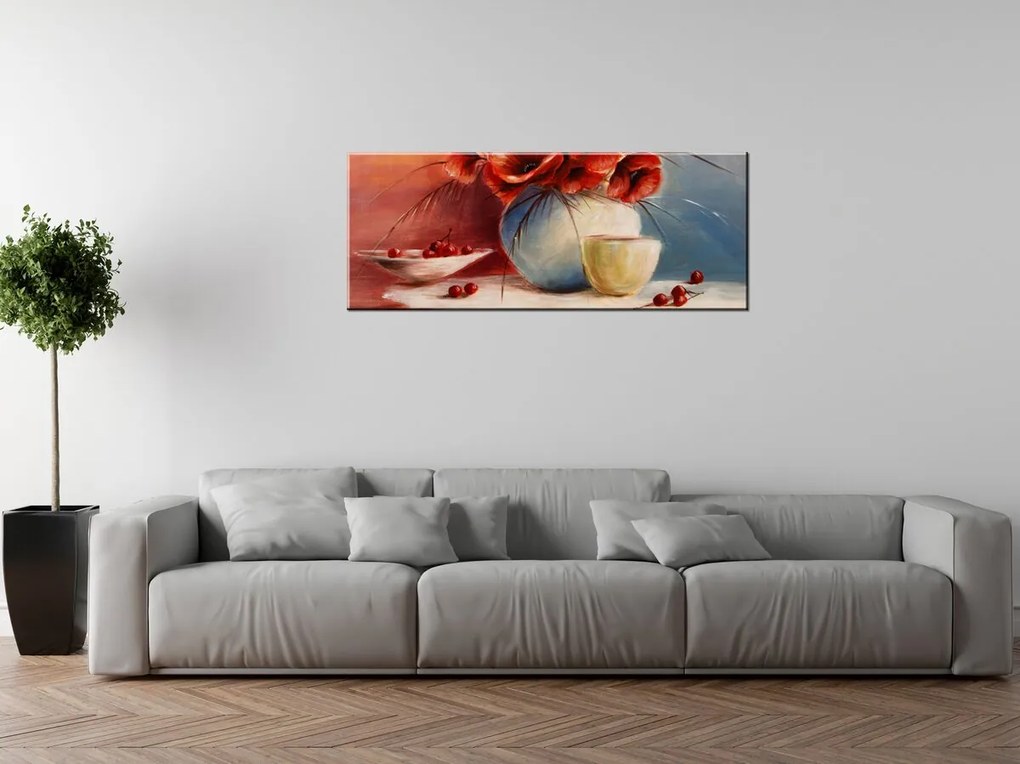 Gario Obraz na plátne Kompozícia Vlčí mak Rozmery: 100 x 40 cm