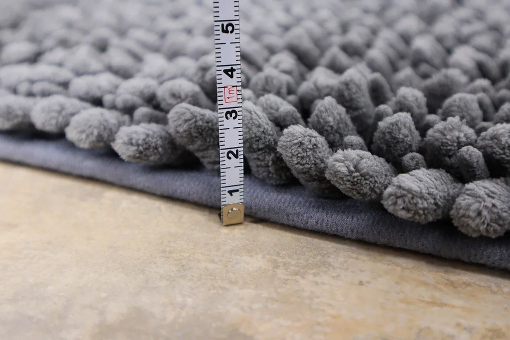 Lalee koberce Kúpeľňová predložka Fluffy 700 Grey - 40x60 cm