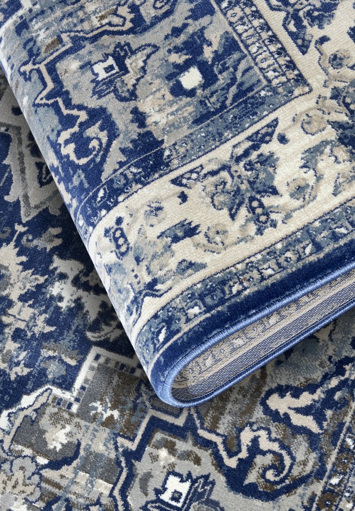 Kusový koberec Villeroy & Boch 106123 Blue, Cream, 120x170, modrá, obývacia izba, Villeroy & Boch