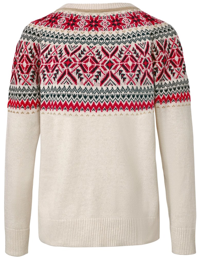 Pletený pulóver s nórskym vzorom