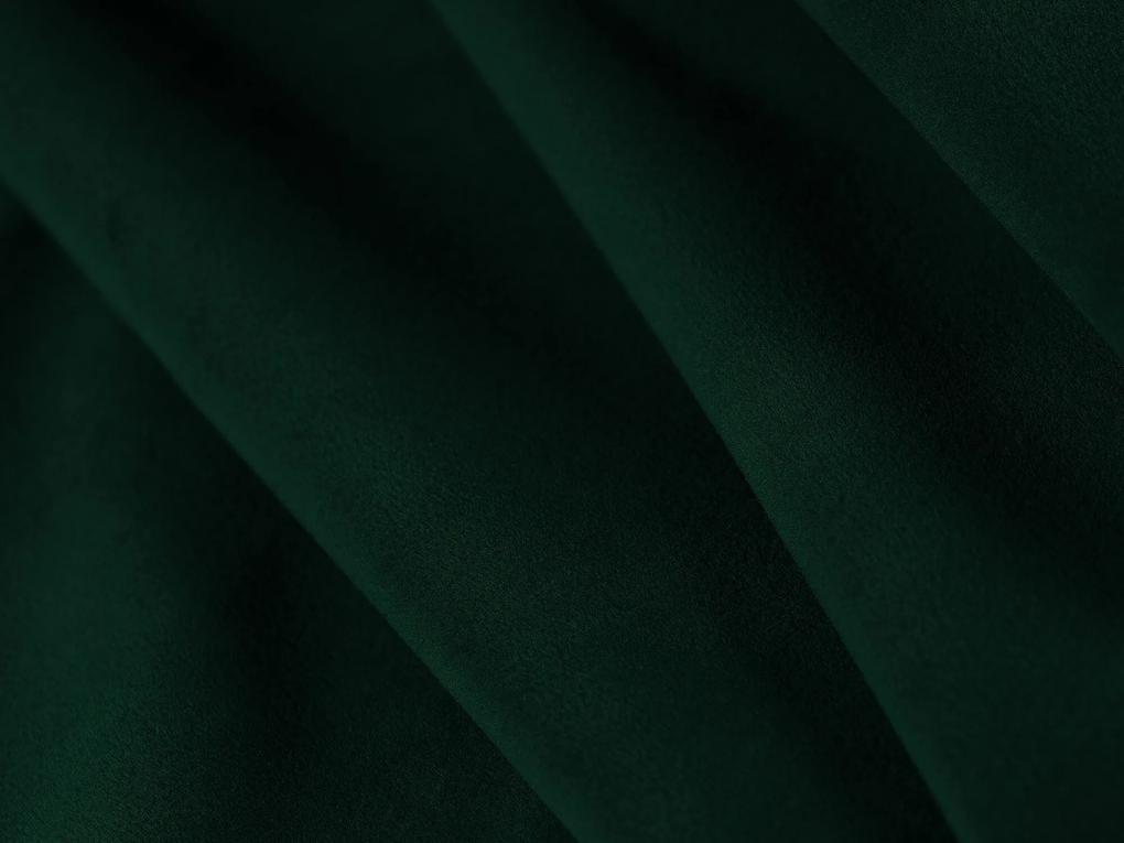 Rohová pohovka buro s podrúčkami ľavá 273 cm zamat zelená MUZZA