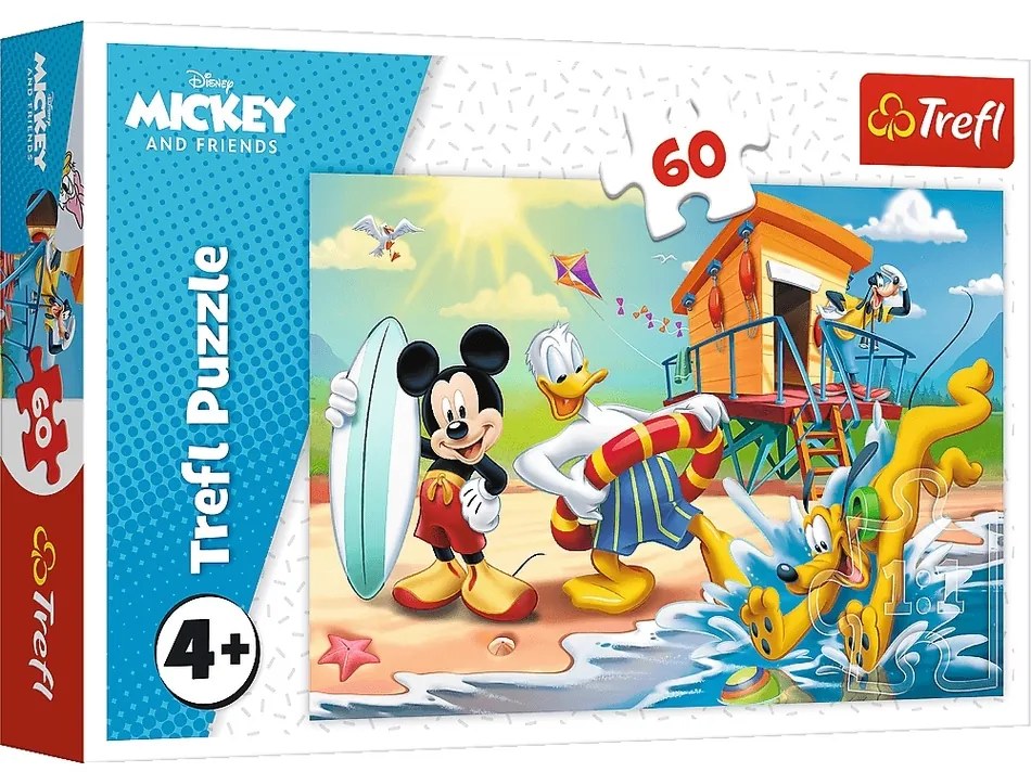 TREFL Mickey Mouse na pláži 60 dielov puzzle
