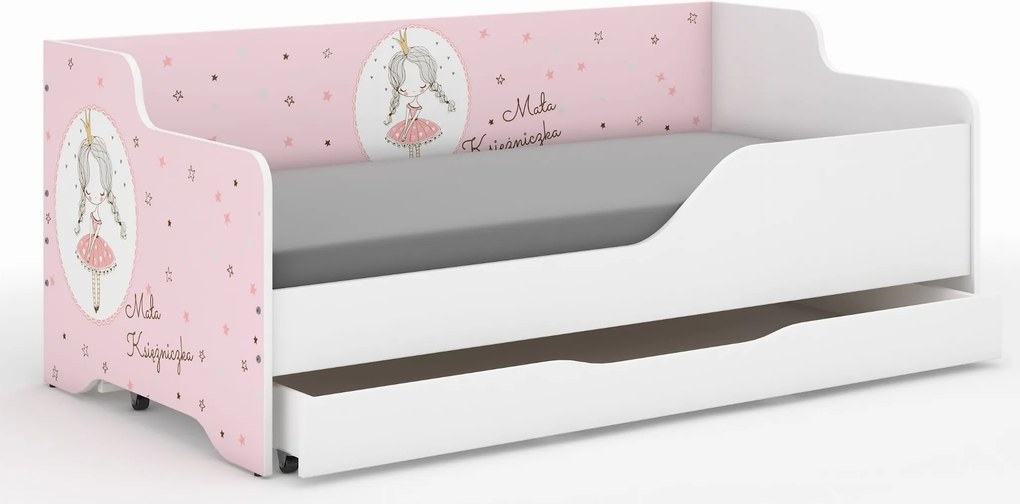 Wooden Toys Detská posteľ LILU 160x80 PRINCEZNÁ – komplet