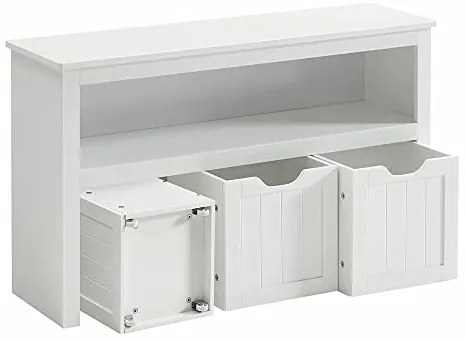 Skrinka na hračky so šuplíkmi s kolieskami 60x102x30cm