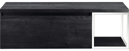 Kúpeľňová skrinka pod umývadlo Sanox Frozen dub čierny dub čierny 140,2 x 43,6 x 45 cm