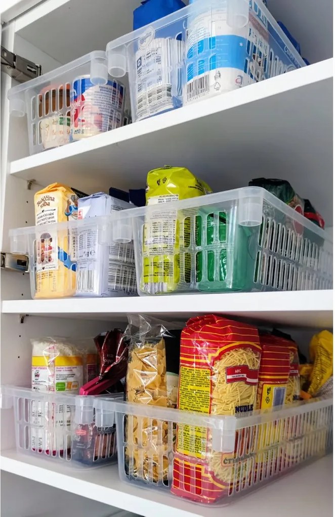 Orion Úložný kôš, box a organizér extra hlboký 50 cm x 20 cm INVA, transparentný
