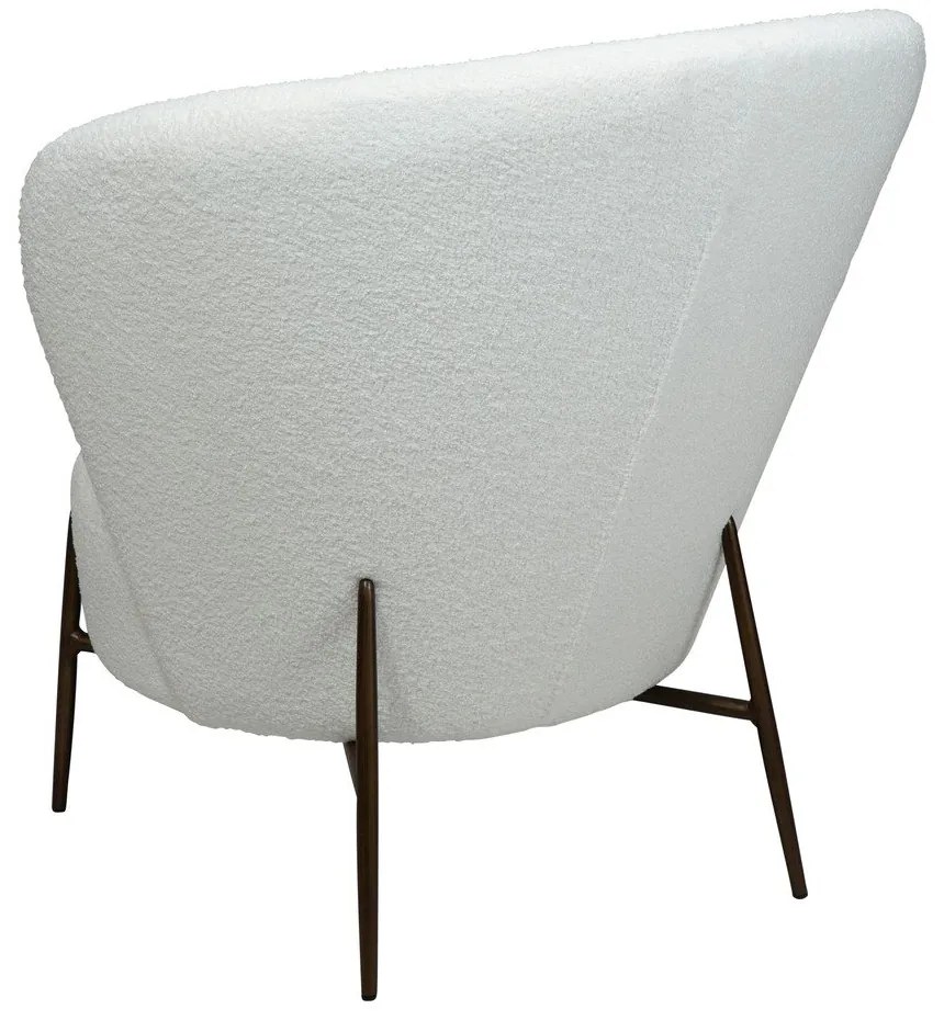 Biele kreslo z textílie buklé Orbit – DAN-FORM Denmark