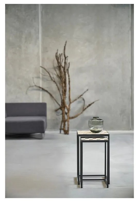 Sivá sklenená váza (výška 21 cm) Daun – Villa Collection