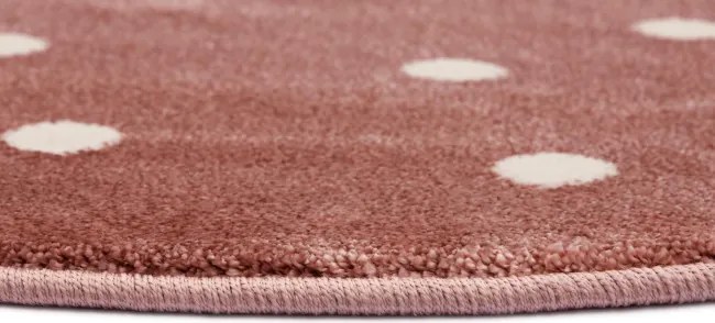 Koberec FD Lush bodky, ružový kruh