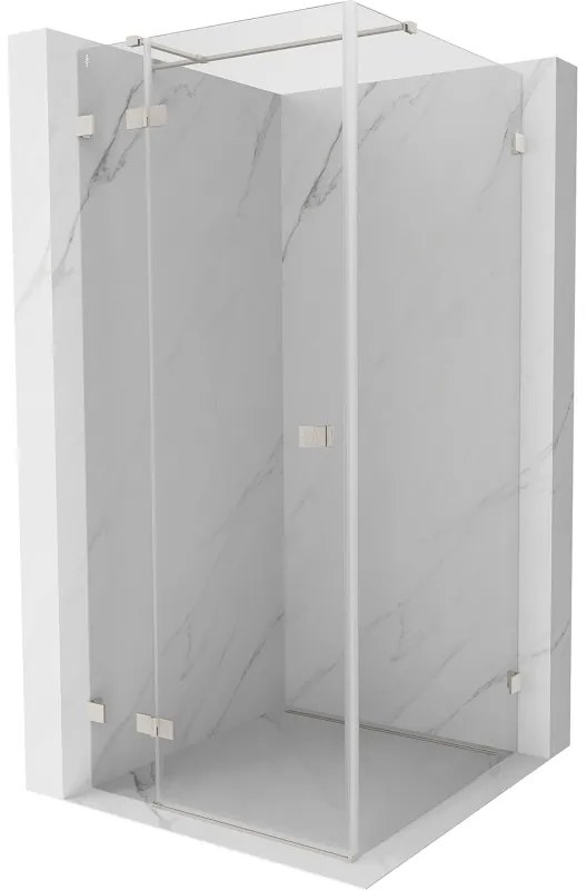 Mexen Lunar T, sklápací sprchový kút ľavý 120 x 120 cm, 8mm číre sklo, oceľový profil, 834T-120-120-97-00-L