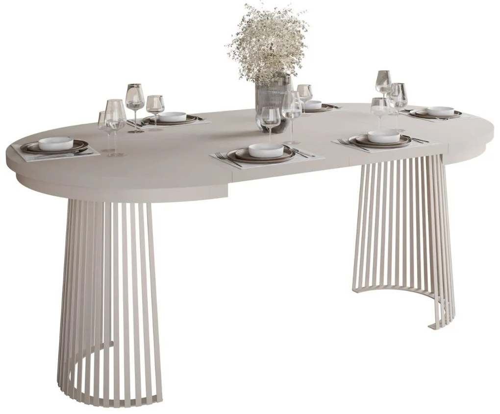 OKRÚHLY ROZKLADACÍ JEDÁLENSKÝ STÔL SIMEON KAŠMÍR 100 / 180 cm