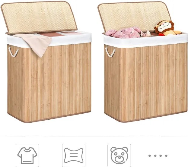 Bambusový kôš na bielizeň 150l LCB091N01