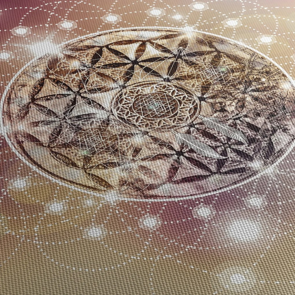Obraz - Mandala s elementmi (90x60 cm)
