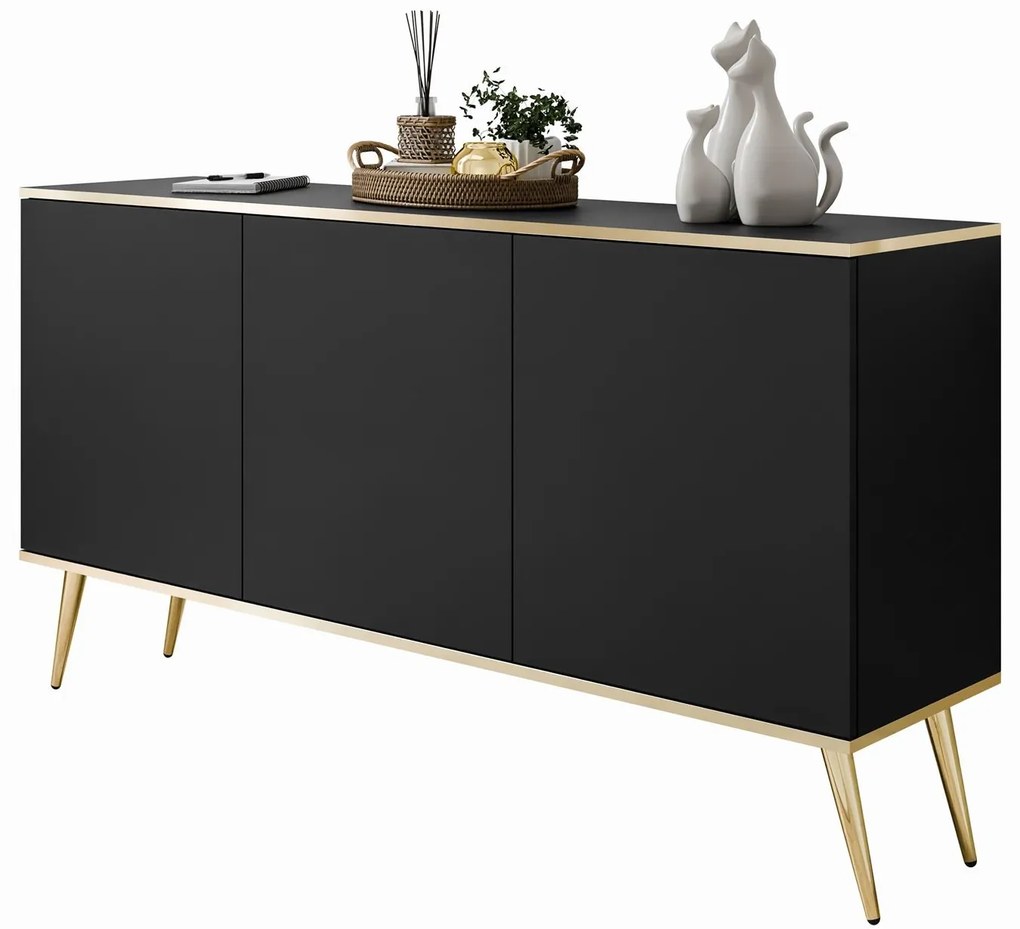 Komoda BOSTON čierna 160cm