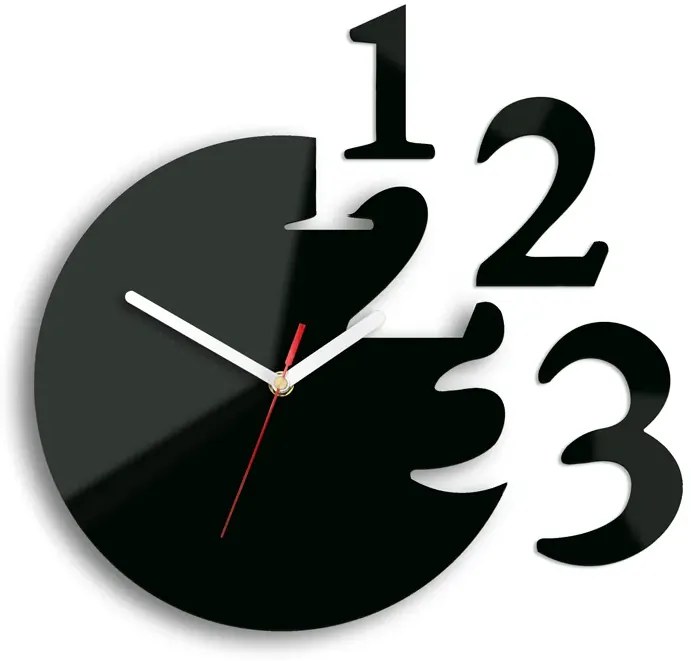 Nástenné hodiny Numero čierne