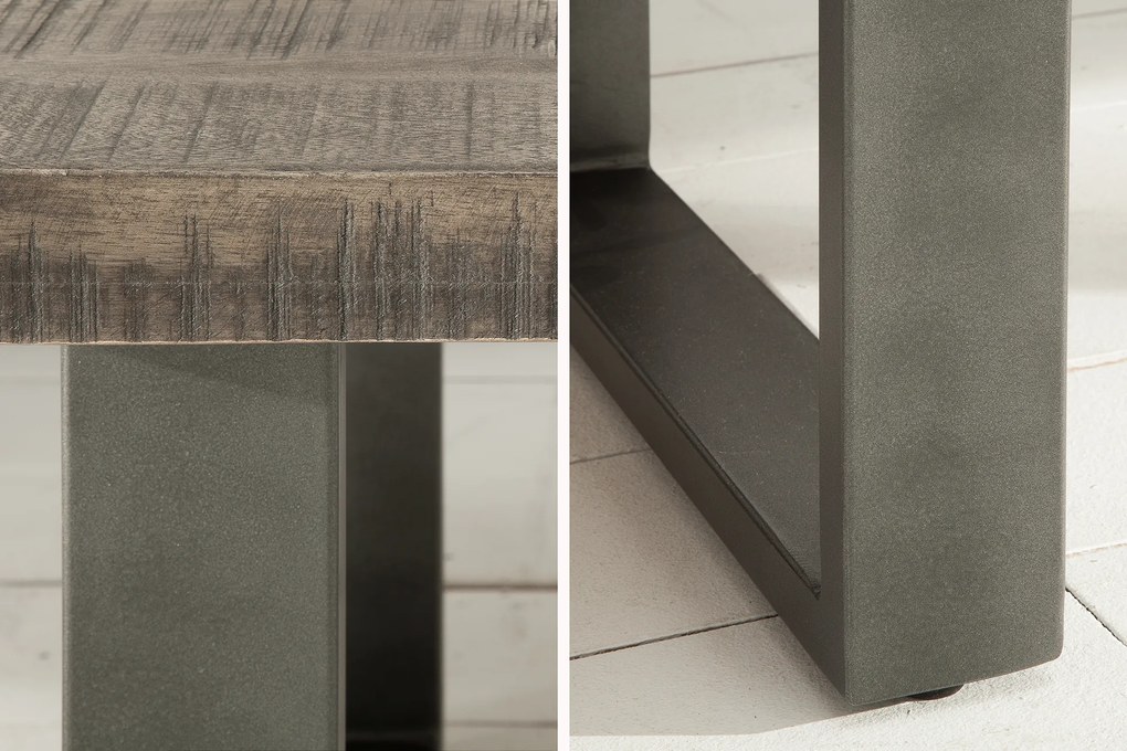 Konferenčný stolík Iron Craft 100cm sivý Mango