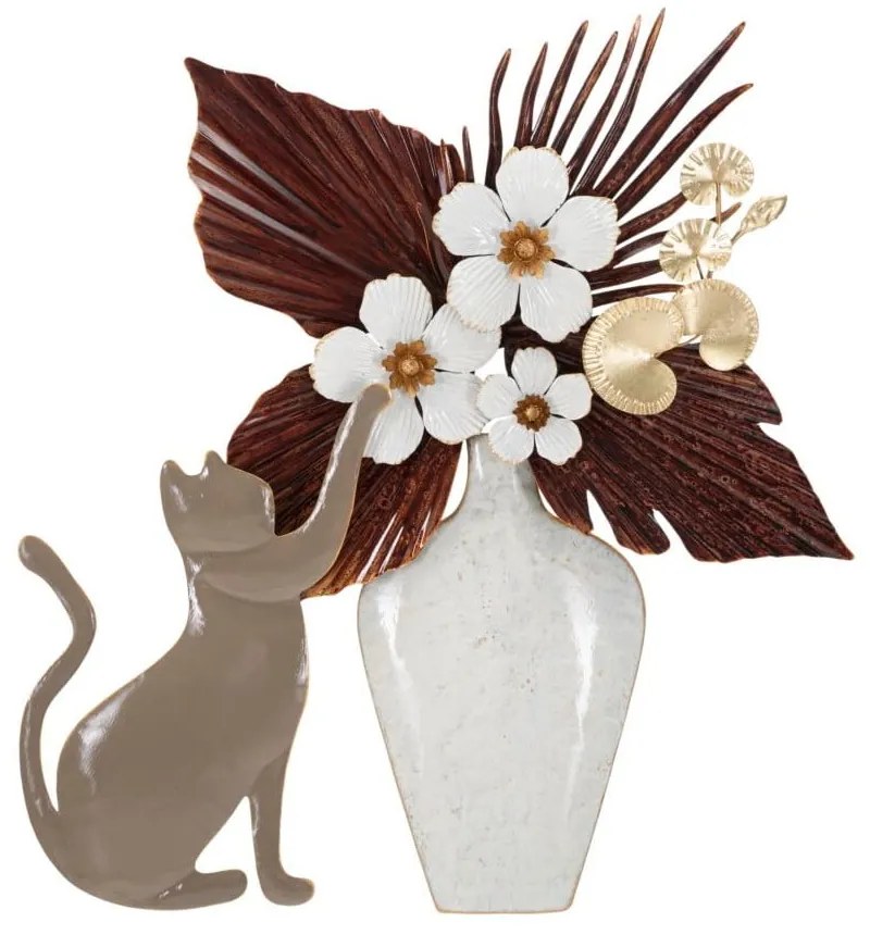 Kovová nástenná dekorácia 55x60 cm Cat – Mauro Ferretti