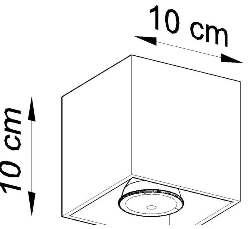 Sivé bodové svietidlo 10x10 cm Geo – Sollux