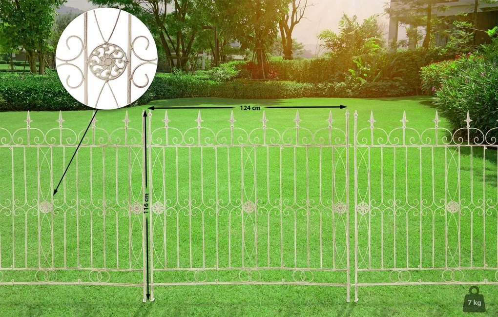 Mriežka na popínavé rastliny Mangold - 115 x 125 cm - Krémová antik