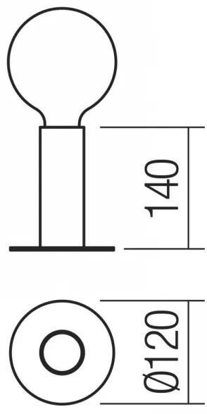 Redo 01-2131 - Dotyková stolná lampa RIVET 1xE27/42W/230V meď