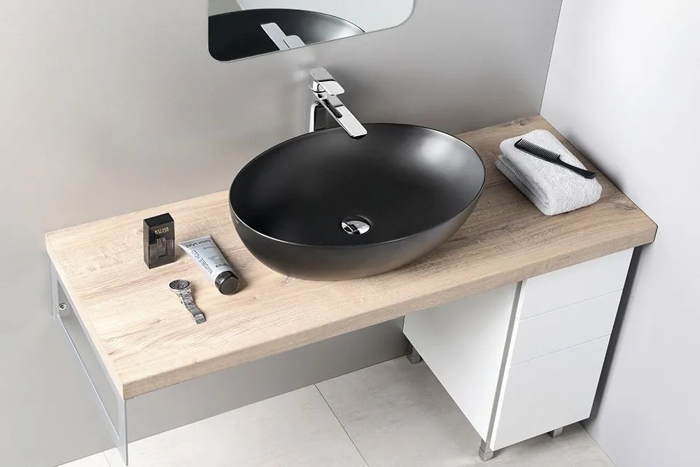 GSI GSI, PURA závesná WC misa, Swirlflush, 36x55cm, Cenere dual-mat, 881517