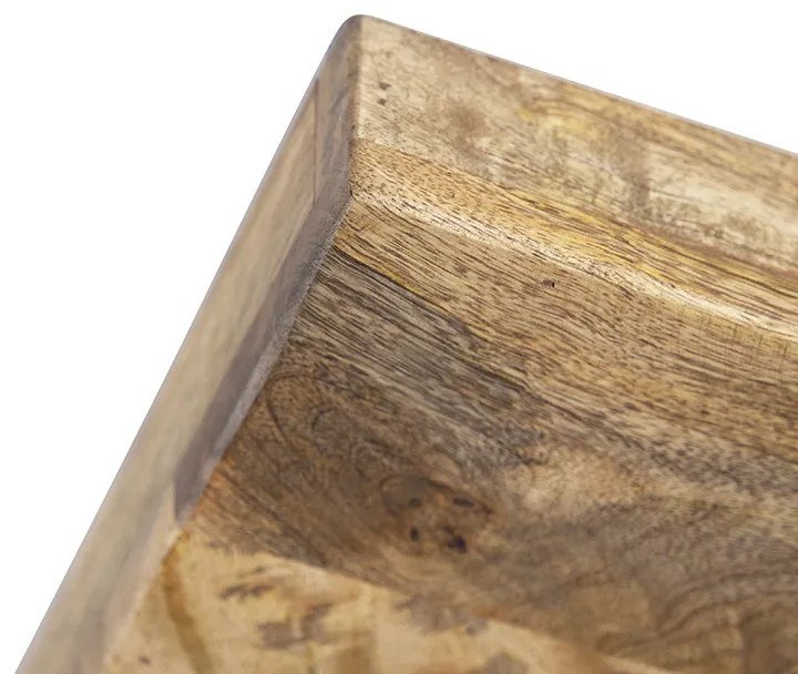 Priemyselné bodové svetlo tmavosivé s mangovým drevom 3-svetlo - Mangoes