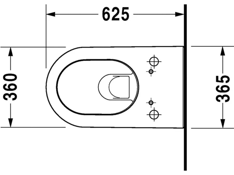 Duravit Darling New - Závesné WC 37x62 cm, biela 2544590000
