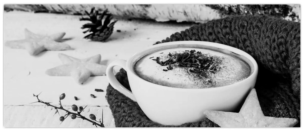 Obraz - Zimné cappuccino (120x50 cm)