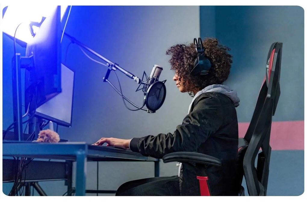 Sofotel Herné kreslo Shiro čierno-červené - 2193