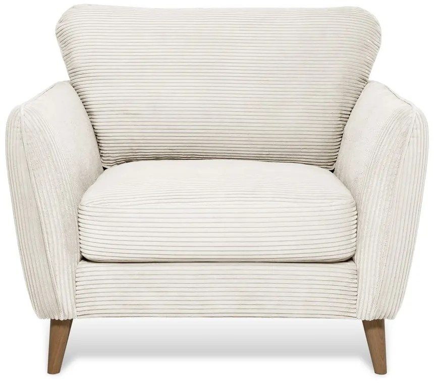 Biele menčestrové kreslo Paris – Scandic