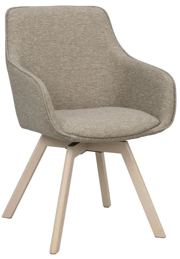 Béžové čalúnené jedálenské kreslá v súprave 2 ks Alison – Rowico