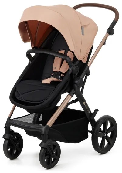 KINDERKRAFT - Kombinovaný kočík 3v1 MOOV 2 Sand beige + autosedačka MINK PRO