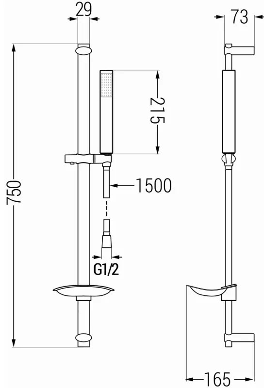 Mexen sprchový set DB77, chróm, 785774584-00