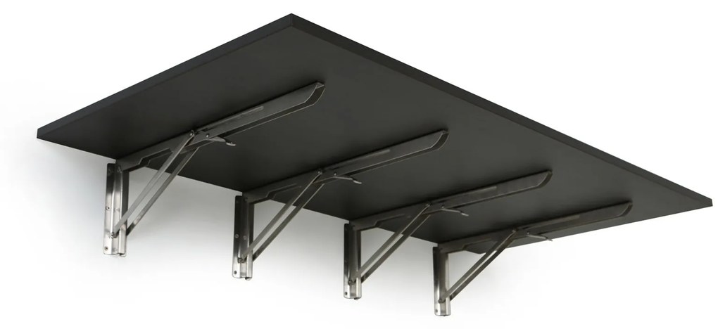 Sklápací stôl na stenu, 1200 x 600 mm, nosnosť 60 kg, wenge