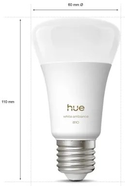SADA 4x stmievateľných LED žiaroviek Philips Hue WHITE AMBIANCE E27/6W/230V 1000-20000K