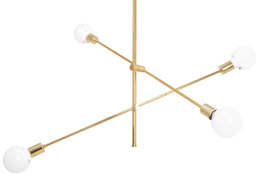 Toolight - Nastaviteľná stropná lampa dvojramenná 4xE27 60W APP479-4C, zlatá, OSW-00611