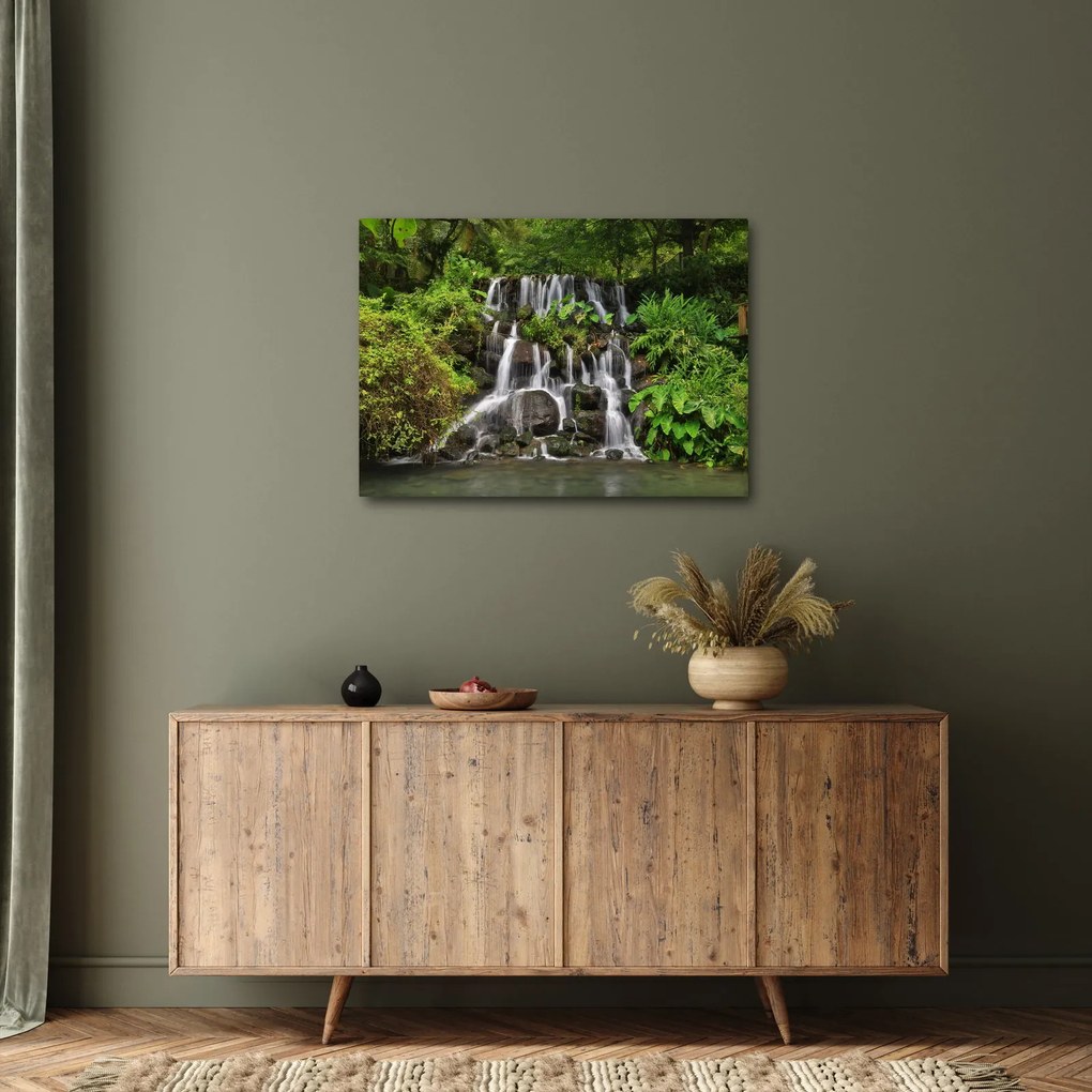 Obraz vodopádov v tropickom lese (70x50 cm)