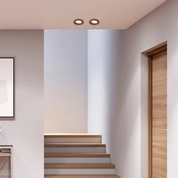 LED Podhľadové svietidlo WOODY SPOT LED/5,5W/230V 4000K čerešňa Ø10 cm